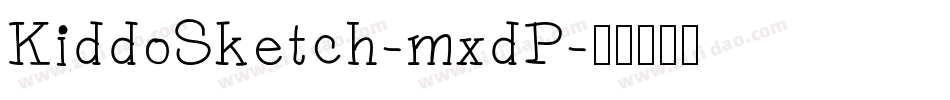 KiddoSketch-mxdP字体转换