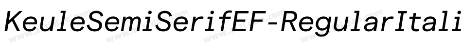 KeuleSemiSerifEF-RegularItalic字体转换