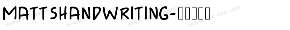 MattsHandwriting字体转换