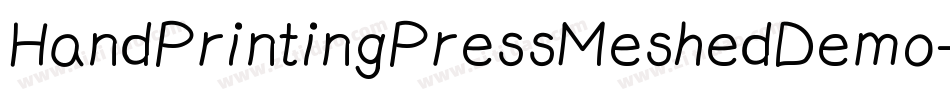 HandPrintingPressMeshedDemo-Yve2字体转换
