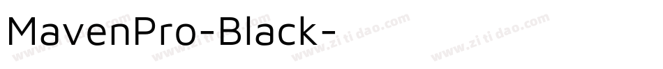 MavenPro-Black字体转换