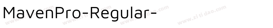 MavenPro-Regular字体转换