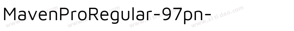 MavenProRegular-97pn字体转换