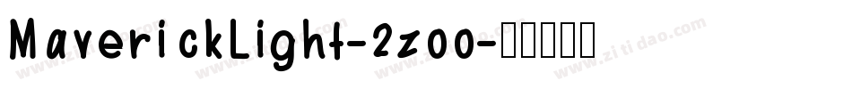 MaverickLight-2zoo字体转换