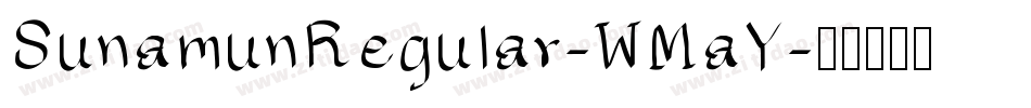 SunamunRegular-WMaY字体转换