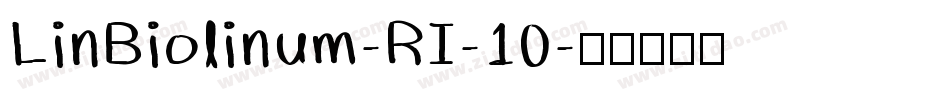 LinBiolinum-RI-10字体转换