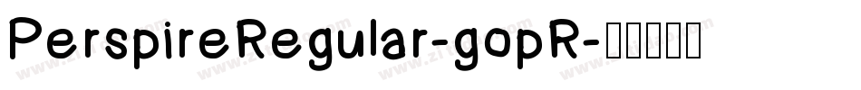 PerspireRegular-gopR字体转换