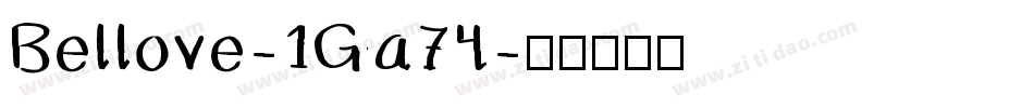 Bellove-1Ga74字体转换