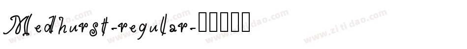Medhurst-regular字体转换