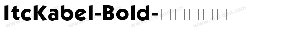 ItcKabel-Bold字体转换