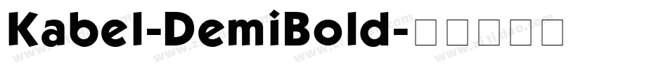 Kabel-DemiBold字体转换