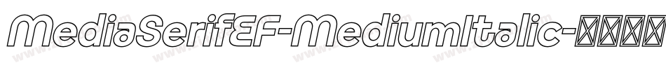 MediaSerifEF-MediumItalic字体转换