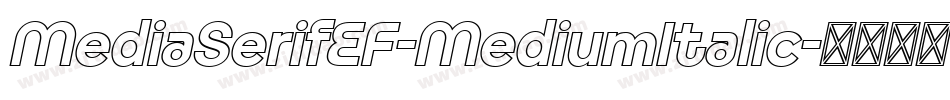 MediaSerifEF-MediumItalic字体转换