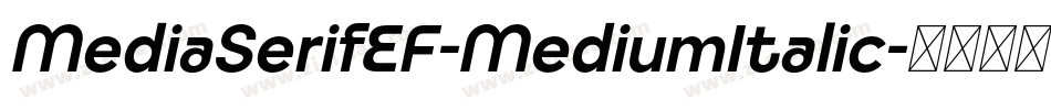 MediaSerifEF-MediumItalic字体转换