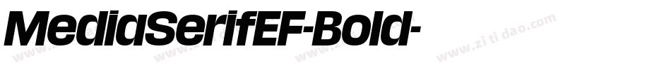 MediaSerifEF-Bold字体转换