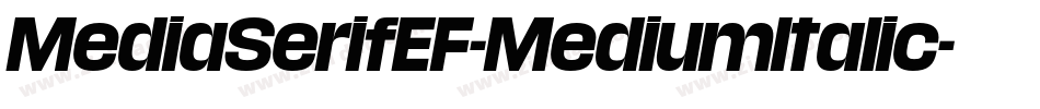 MediaSerifEF-MediumItalic字体转换