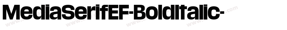 MediaSerifEF-BoldItalic字体转换