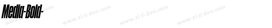 Media-Bold字体转换