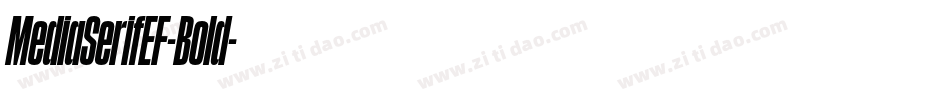 MediaSerifEF-Bold字体转换