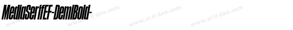 MediaSerifEF-DemiBold字体转换