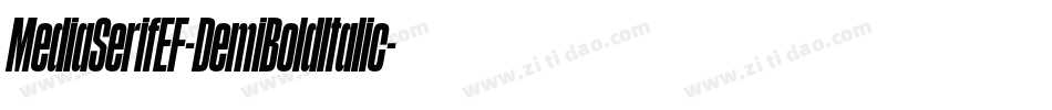 MediaSerifEF-DemiBoldItalic字体转换