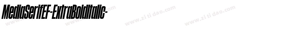 MediaSerifEF-ExtraBoldItalic字体转换