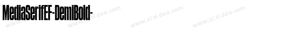 MediaSerifEF-DemiBold字体转换