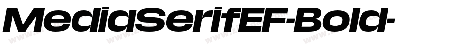 MediaSerifEF-Bold字体转换