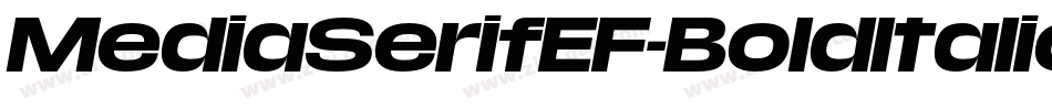 MediaSerifEF-BoldItalic字体转换