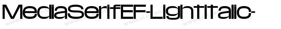 MediaSerifEF-LightItalic字体转换
