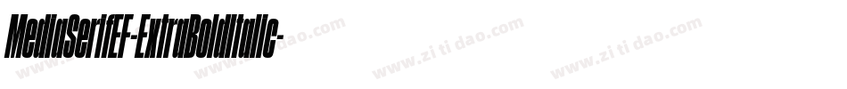 MediaSerifEF-ExtraBoldItalic字体转换