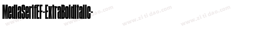 MediaSerifEF-ExtraBoldItalic字体转换