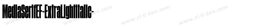 MediaSerifEF-ExtraLightItalic字体转换