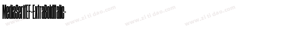 MediaSerifEF-ExtraBoldItalic字体转换