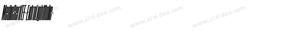 MediaSerifEF-ExtraLightItalic字体转换
