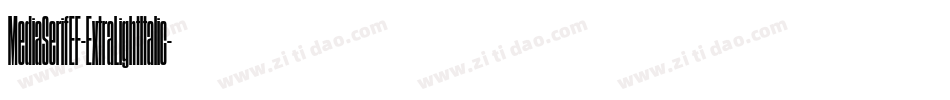 MediaSerifEF-ExtraLightItalic字体转换