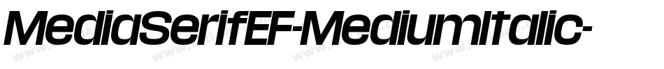 MediaSerifEF-MediumItalic字体转换
