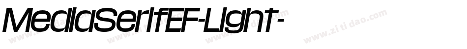 MediaSerifEF-Light字体转换