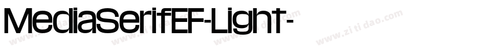 MediaSerifEF-Light字体转换