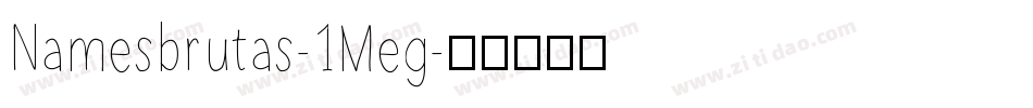 Namesbrutas-1Meg字体转换