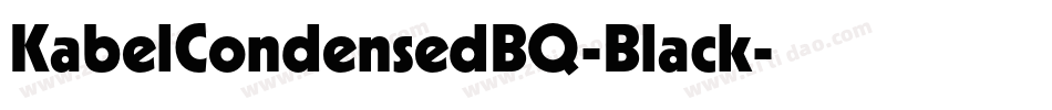 KabelCondensedBQ-Black字体转换