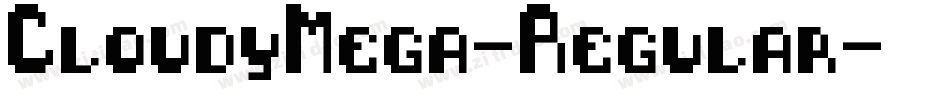 CloudyMega-Regular字体转换