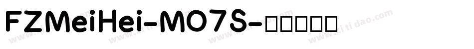 FZMeiHei-M07S字体转换
