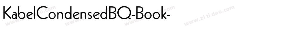 KabelCondensedBQ-Book字体转换