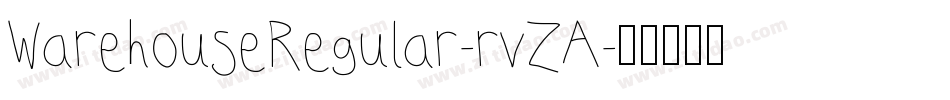 WarehouseRegular-rvZA字体转换