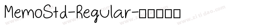 MemoStd-Regular字体转换