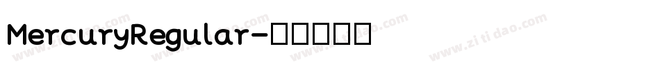MercuryRegular字体转换