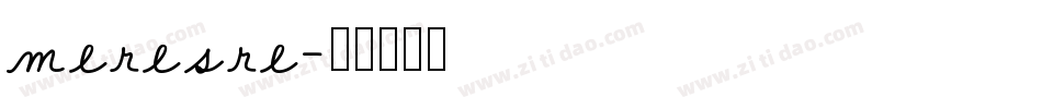 meresre字体转换