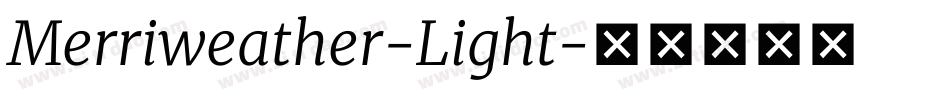 Merriweather-Light字体转换