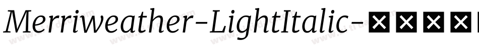 Merriweather-LightItalic字体转换